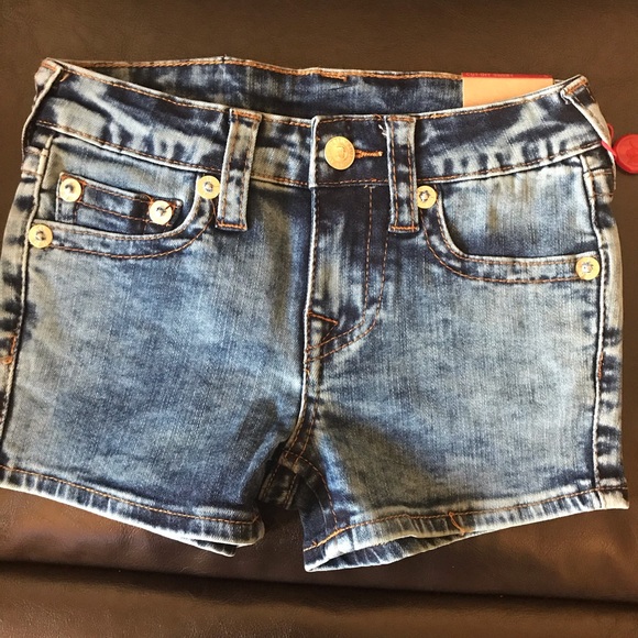 True Religion Girls Denim Shorts NWT - Picture 2 of 6